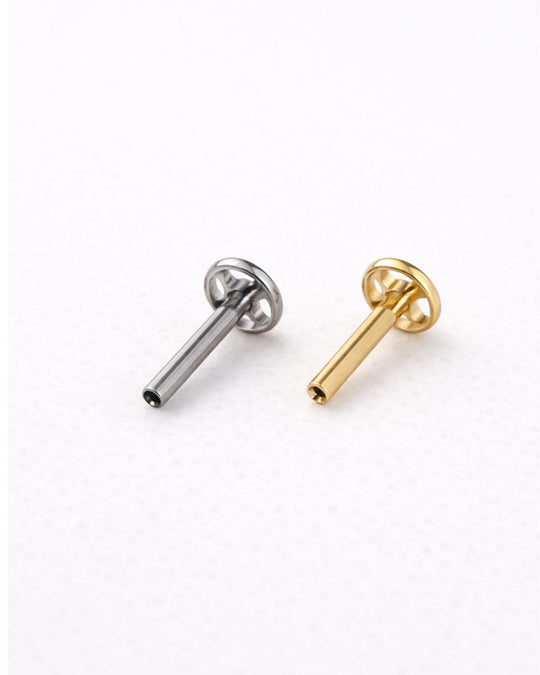 Titanium Labret Butterfly Earring with CZ Marquise Stone